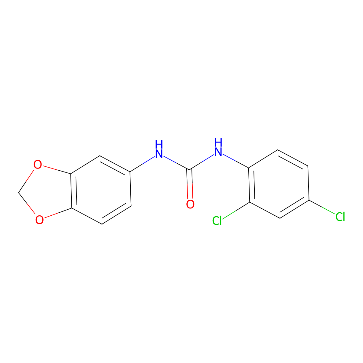 1-(1,3-Benzodioxol-5-yl)-3-(2,4-dichlorophenyl)urea molecular structure, CAS 401595-74-2