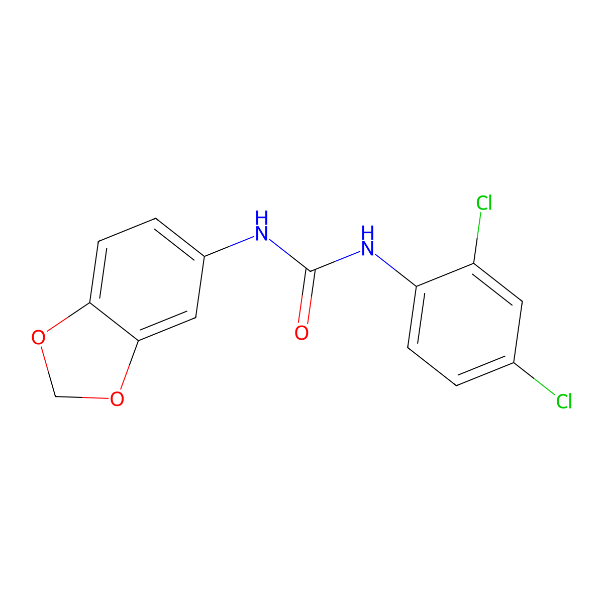 1-(1,3-Benzodioxol-5-yl)-3-(2,4-dichlorophenyl)urea molecular structure, CAS 401595-74-2