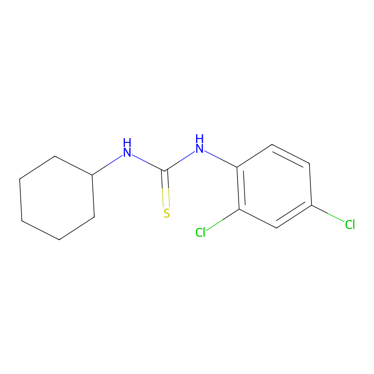 1-Cyclohexyl-3-(2,4-dichlorophenyl)thiourea molecular structure, CAS 401596-84-7