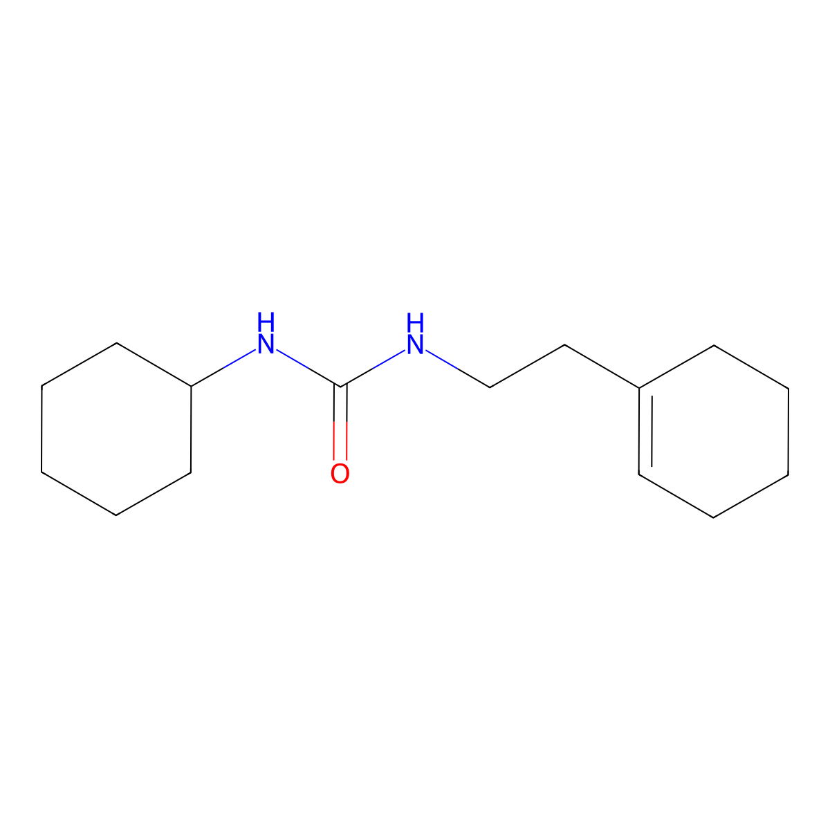 1-[2-(Cyclohexen-1-yl)ethyl]-3-cyclohexylurea molecular structure, CAS 401598-13-8