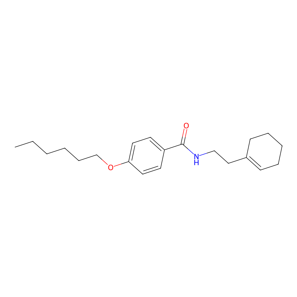 N-[2-(1-Cyclohexen-1-yl)ethyl]-4-(hexyloxy)benzamide molecular structure, CAS 401598-18-3
