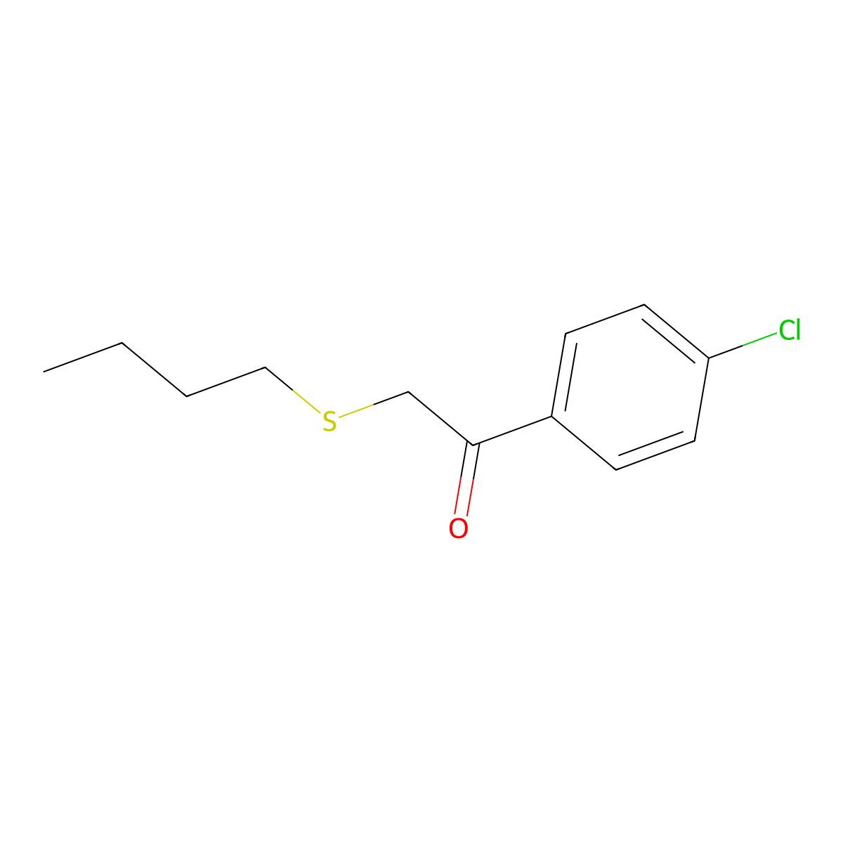 2-(Butylsulfanyl)-1-(4-chlorophenyl)ethan-1-one molecular structure, CAS 401598-32-1