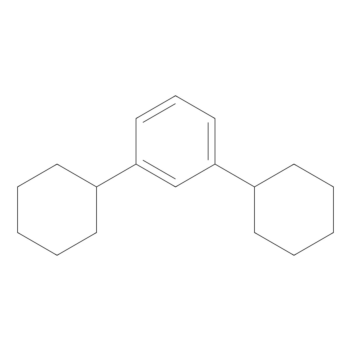 1,3-Dicyclohexylbenzene molecular structure, CAS 4016-06-2