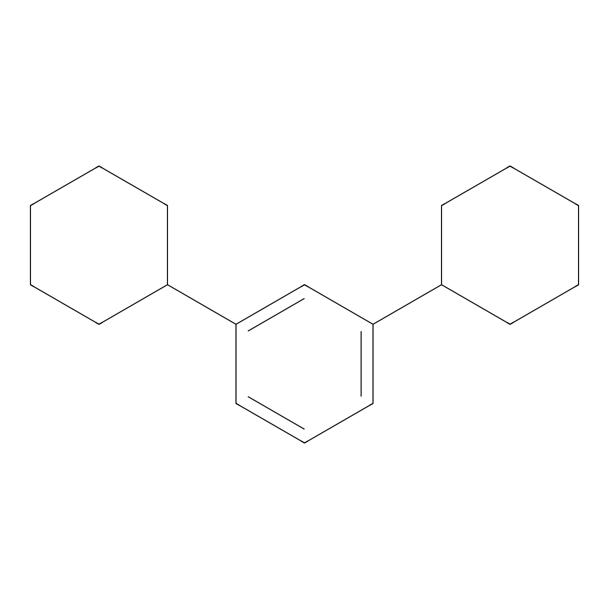 1,3-Dicyclohexylbenzene molecular structure, CAS 4016-06-2