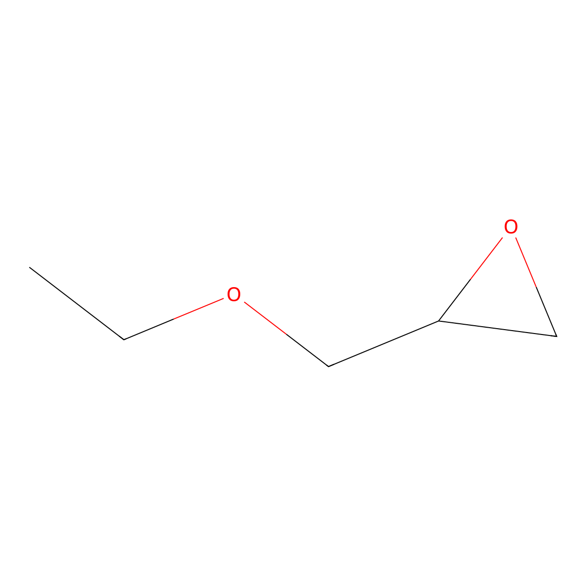 Ethyl glycidyl ether molecular structure, CAS 4016-11-9