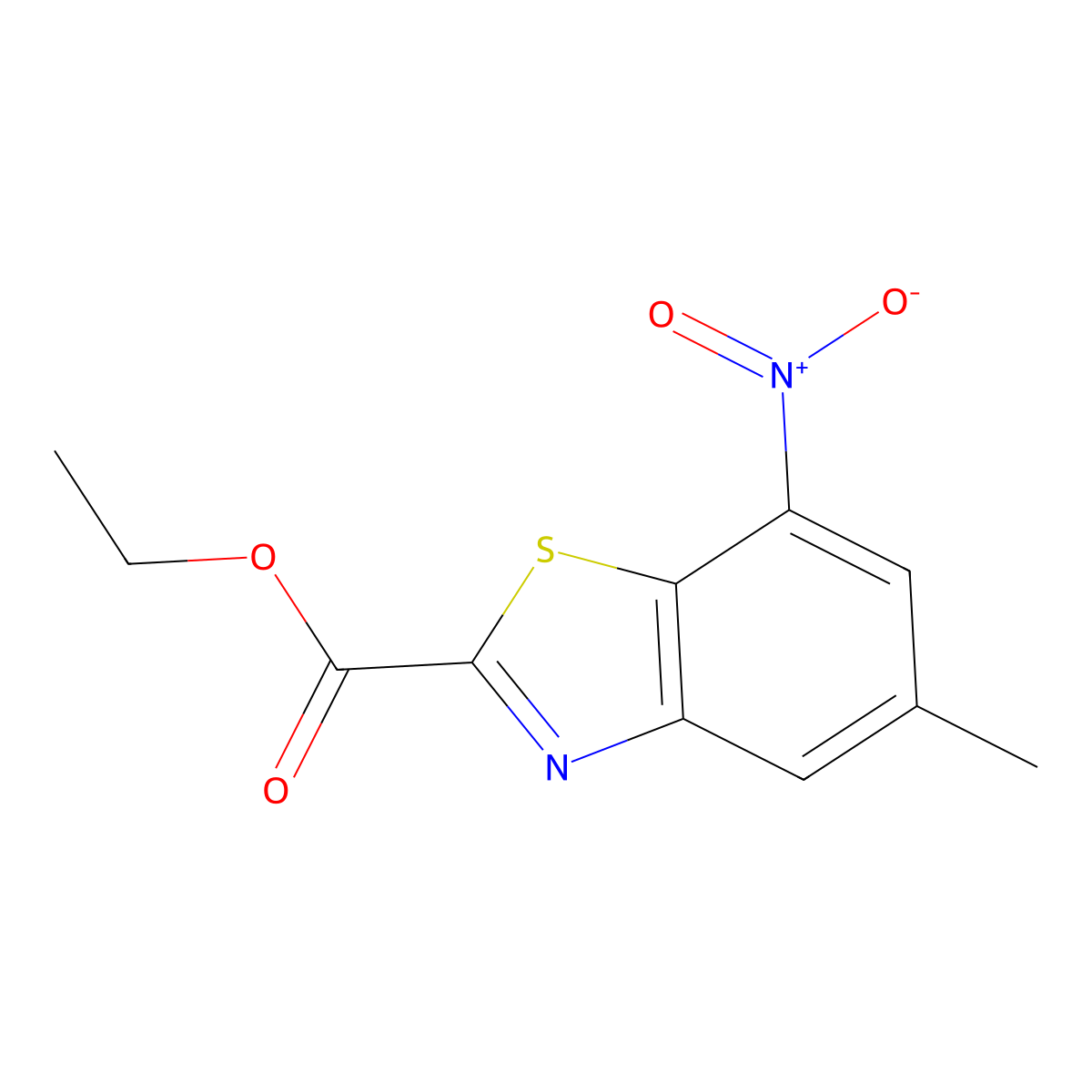 5-Methyl-7-nitro-benzothiazole-2-carboxylic acid ethyl ester molecular structure, CAS 40160-44-9