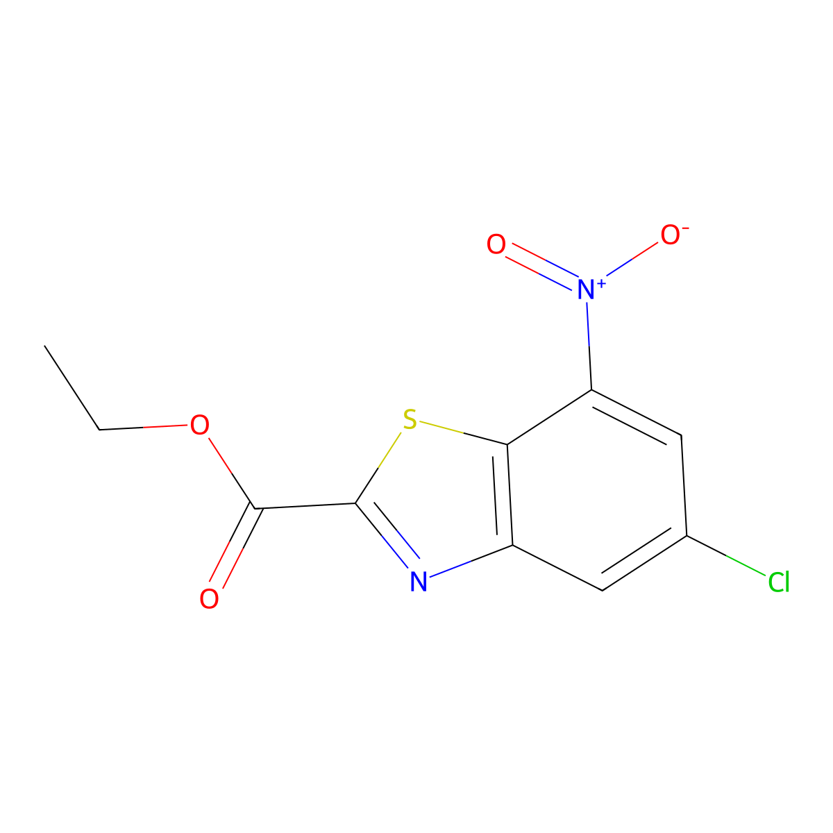 Ethyl 5-chloro-7-nitrobenzo[d]thiazole-2-carboxylate molecular structure, CAS 40160-47-2