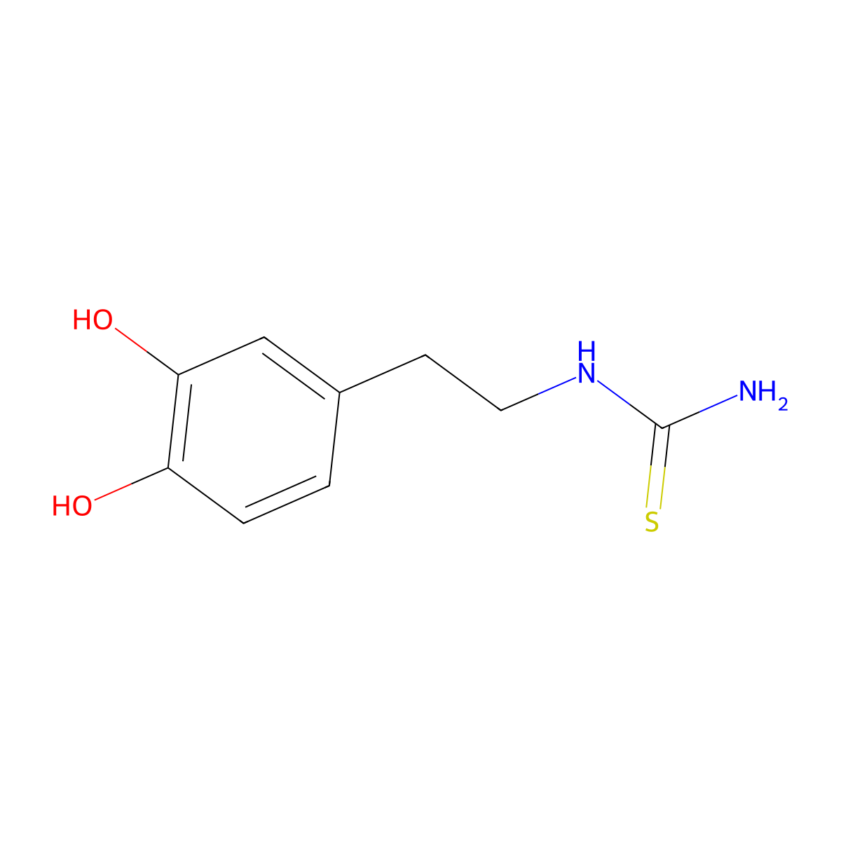 2-(3,4-Dihydroxyphenyl)ethylthiourea molecular structure, CAS 401602-53-7