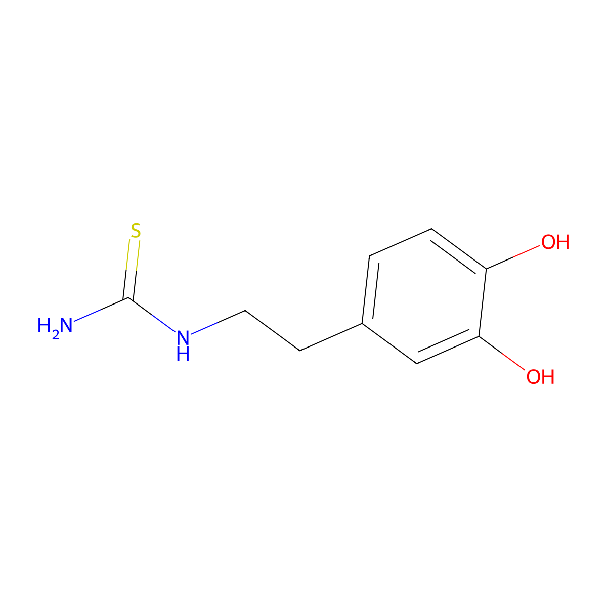 2-(3,4-Dihydroxyphenyl)ethylthiourea molecular structure, CAS 401602-53-7