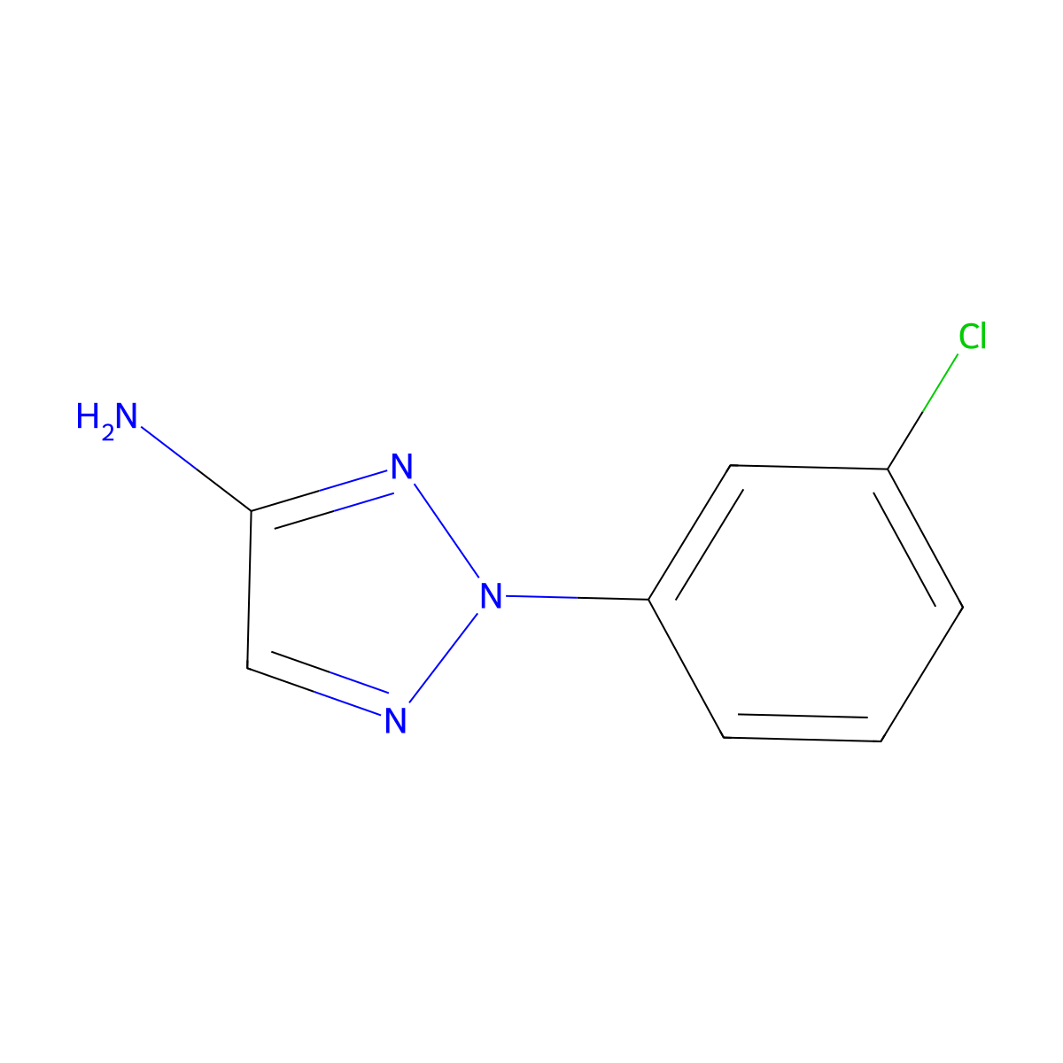 2-(3-chlorophenyl)-2H-1,2,3-triazol-4-amine molecular structure, CAS 401603-14-3