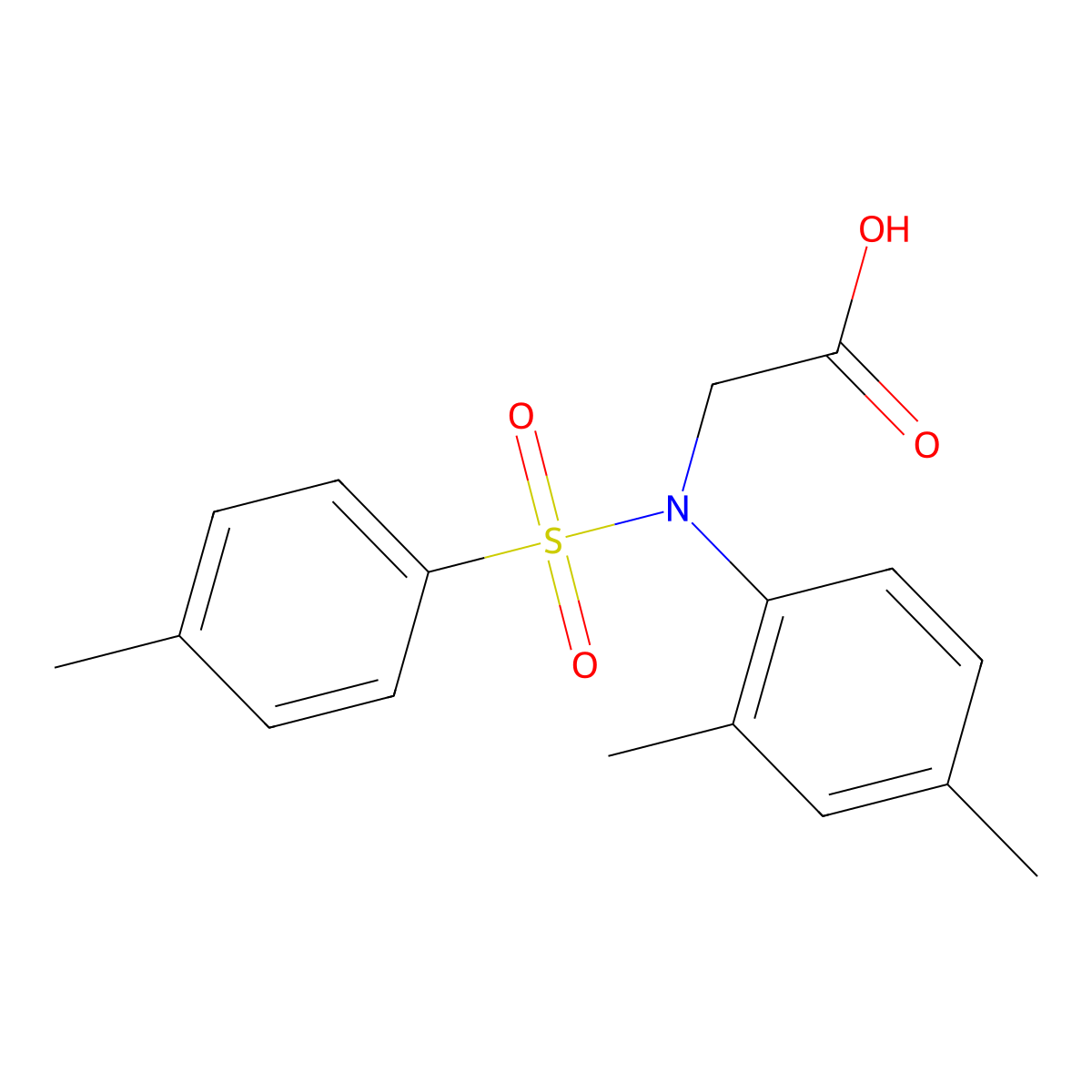 N-(2,4-dimethylphenyl)-N-[(4-methylphenyl)sulfonyl]glycine molecular structure, CAS 401605-12-7