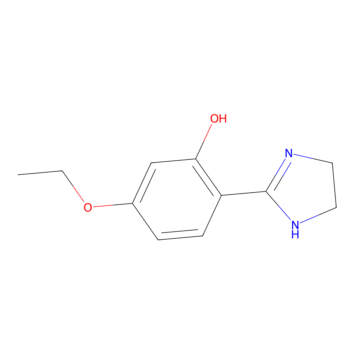 2-(4,5-dihydro-1H-imidazol-2-yl)-5-ethoxyphenol molecular structure, CAS 401606-96-0