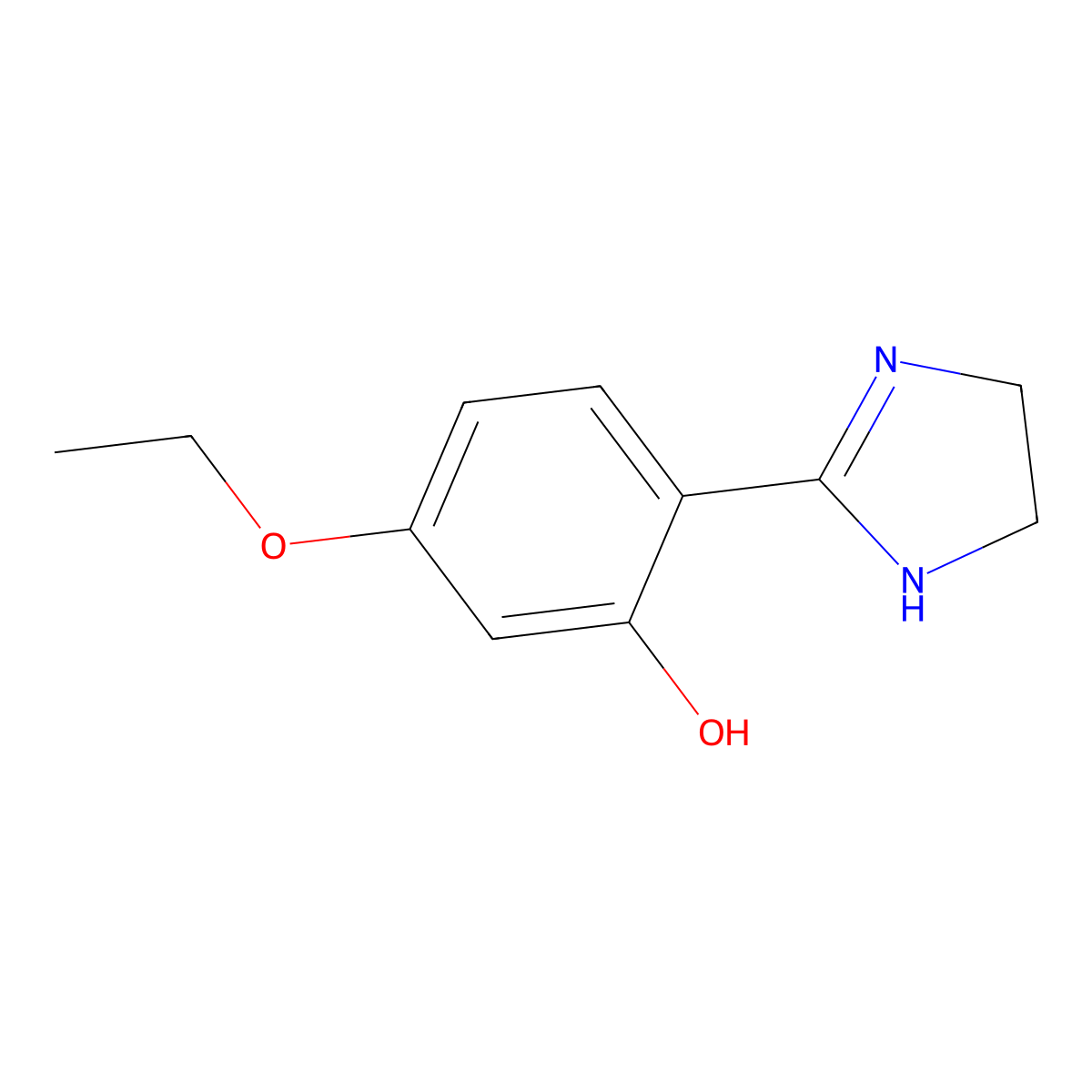 2-(4,5-dihydro-1H-imidazol-2-yl)-5-ethoxyphenol molecular structure, CAS 401606-96-0
