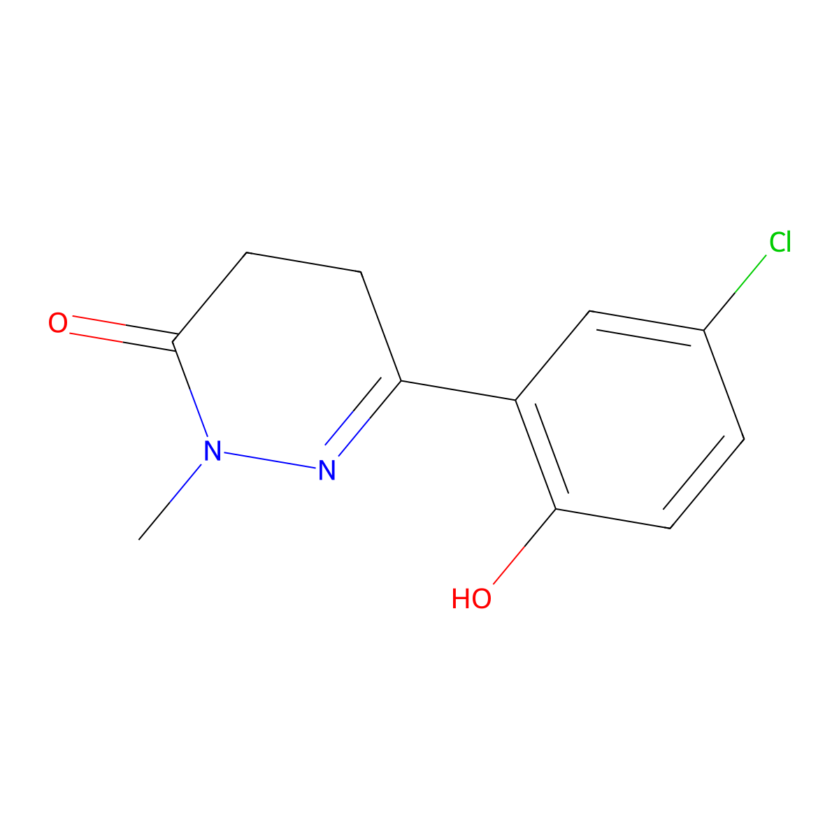 6-(5-Chloro-2-hydroxyphenyl)-2-methyl-4,5-dihydro-3(2H)-pyridazinone molecular structure, CAS 401607-11-2