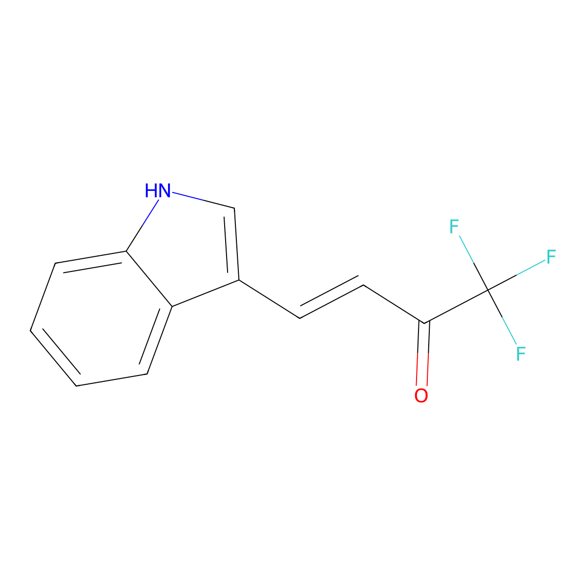 1,1,1-trifluoro-4-(1H-indol-3-yl)but-3-en-2-one molecular structure, CAS 401607-52-1