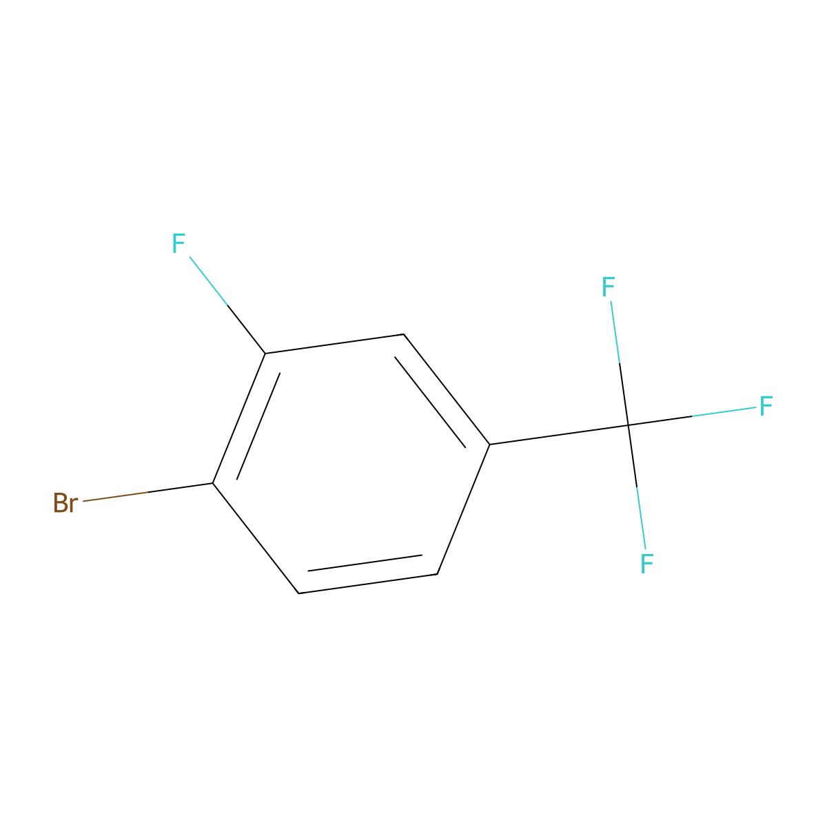 4-Bromo-3-fluorobenzotrifluoride molecular structure, CAS 40161-54-4