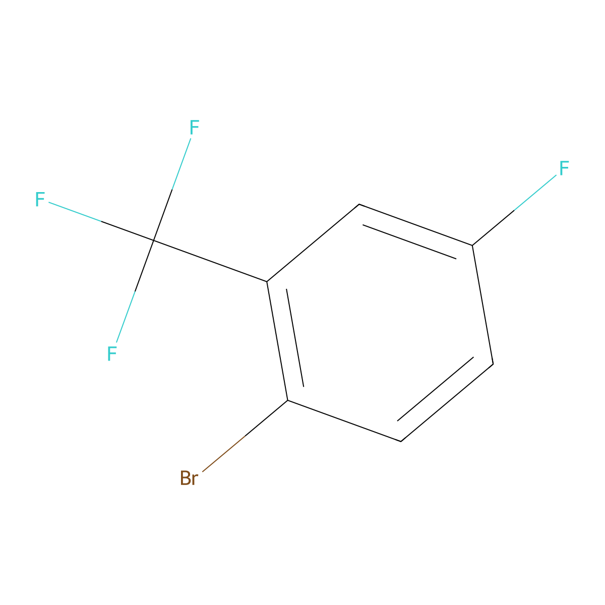 2-Bromo-5-fluorobenzotrifluoride molecular structure, CAS 40161-55-5