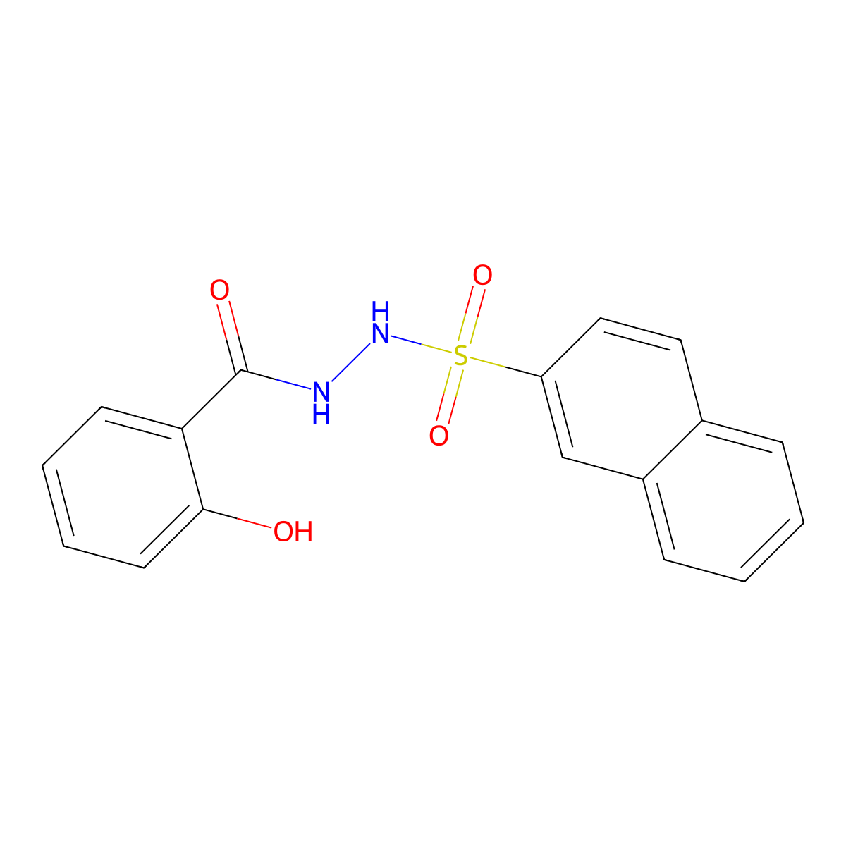 2-hydroxy-N'-(naphthalene-2-sulfonyl)benzohydrazide molecular structure, CAS 401611-30-1