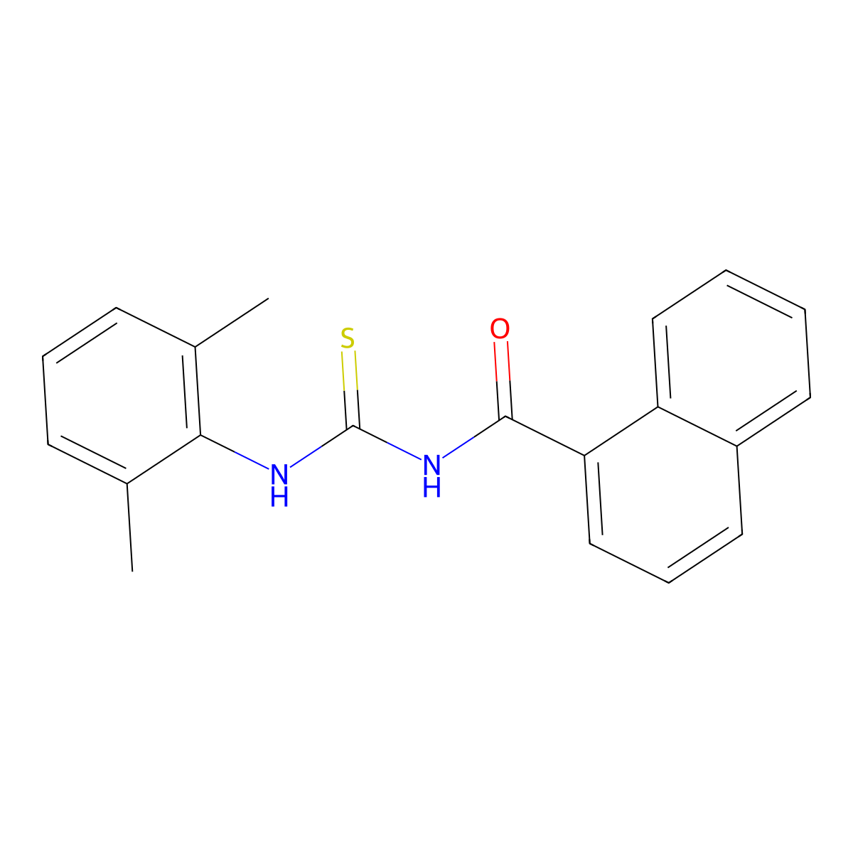 N-[(2,6-dimethylphenyl)carbamothioyl]naphthalene-1-carboxamide molecular structure, CAS 401612-51-9