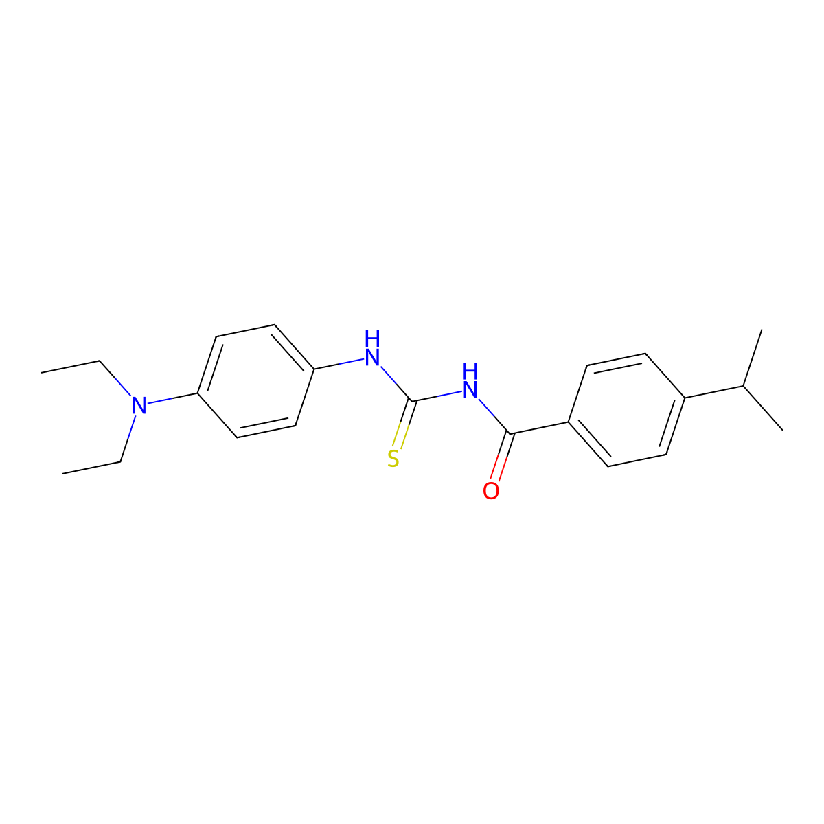 N-[[4-(diethylamino)phenyl]carbamothioyl]-4-propan-2-ylbenzamide molecular structure, CAS 401619-12-3