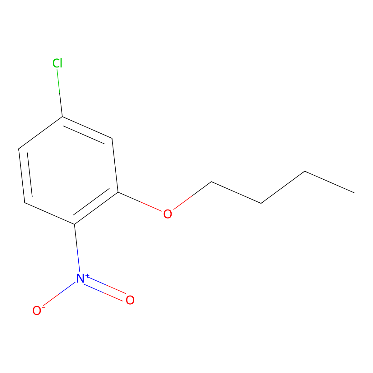 2-Butoxy-4-chloro-1-nitrobenzene molecular structure, CAS 401622-27-3