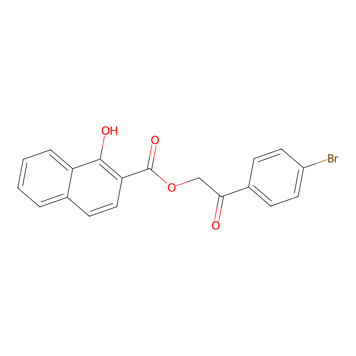 2-(4-Bromophenyl)-2-oxoethyl 1-hydroxynaphthalene-2-carboxylate molecular structure, CAS 401624-02-0