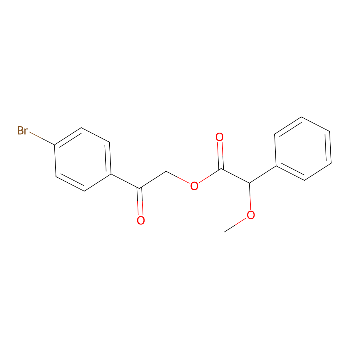 2-(4-Bromophenyl)-2-oxoethyl methoxy(phenyl)acetate molecular structure, CAS 401624-04-2