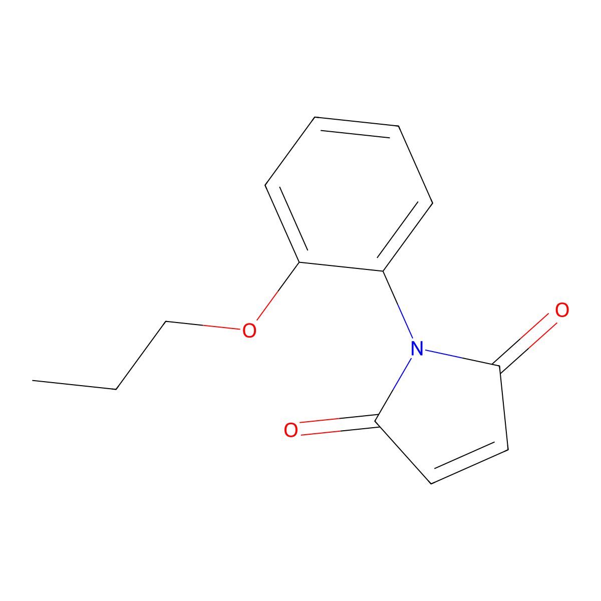 1-(2-propoxyphenyl)-2,5-dihydro-1H-pyrrole-2,5-dione molecular structure, CAS 401624-13-3