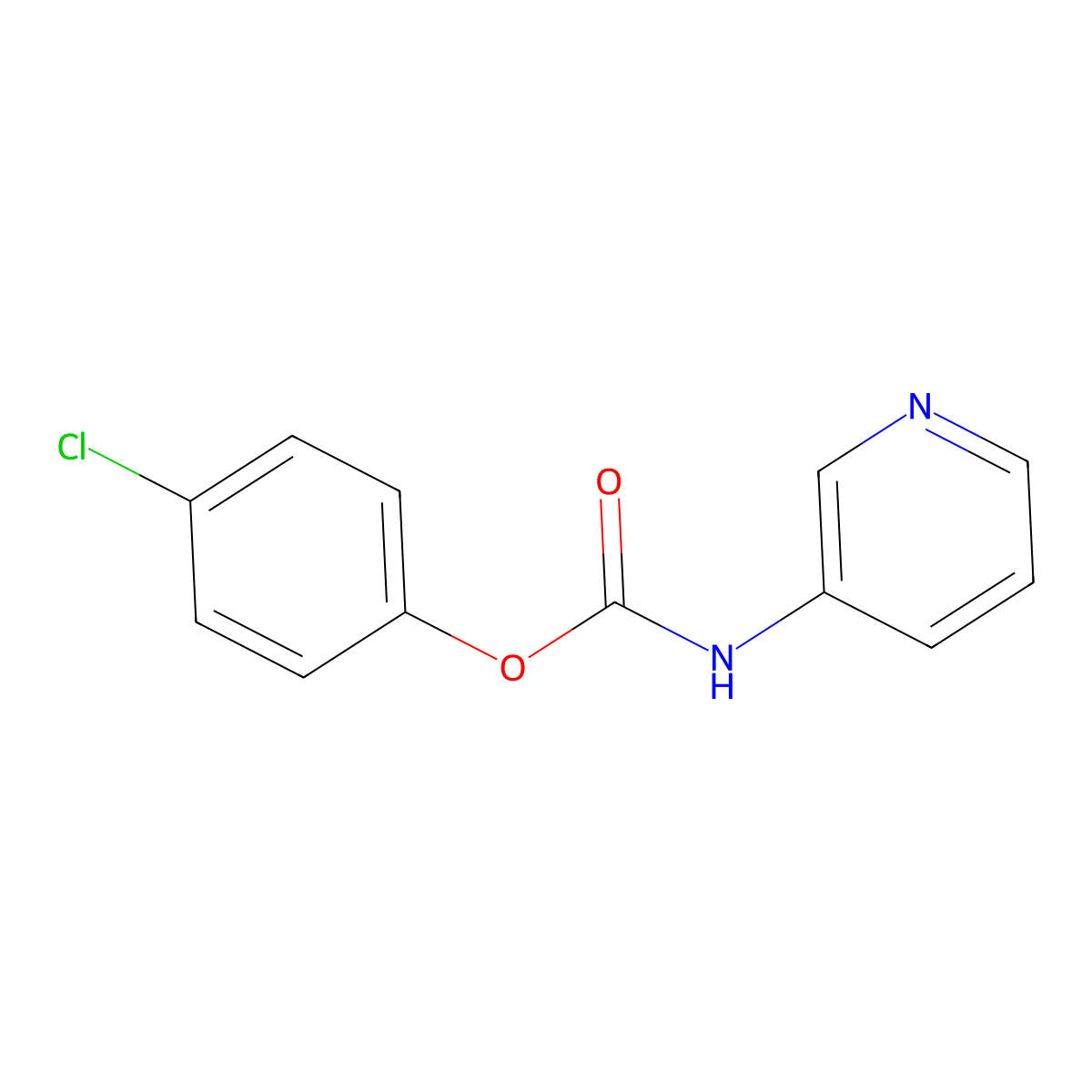 (4-chlorophenyl) N-pyridin-3-ylcarbamate molecular structure, CAS 401628-52-2
