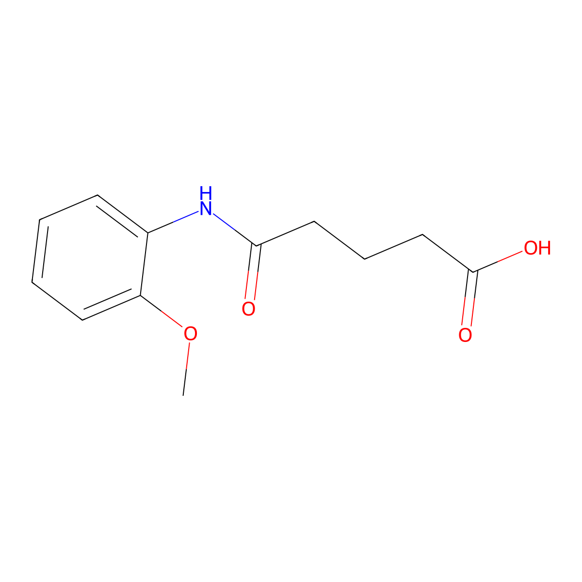 4-(2-Methoxy-phenylcarbamoyl)-butyric acid molecular structure, CAS 401629-34-3