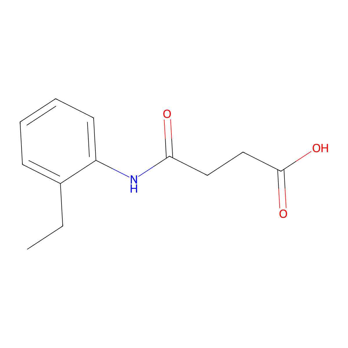 4-[(2-Ethylphenyl)amino]-4-oxobutanoic acid molecular structure, CAS 401629-43-4
