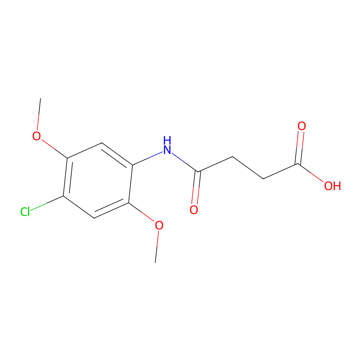 4-(4-Chloro-2,5-dimethoxyanilino)-4-oxobutanoic acid molecular structure, CAS 401629-44-5
