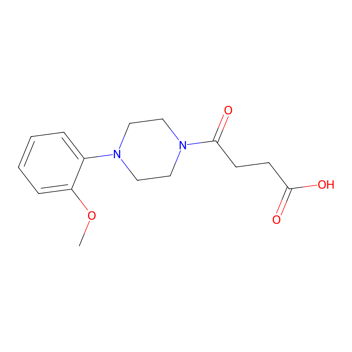 4-[4-(2-Methoxy-phenyl)-piperazin-1-yl]-4-oxo-butyric acid molecular structure, CAS 401629-46-7