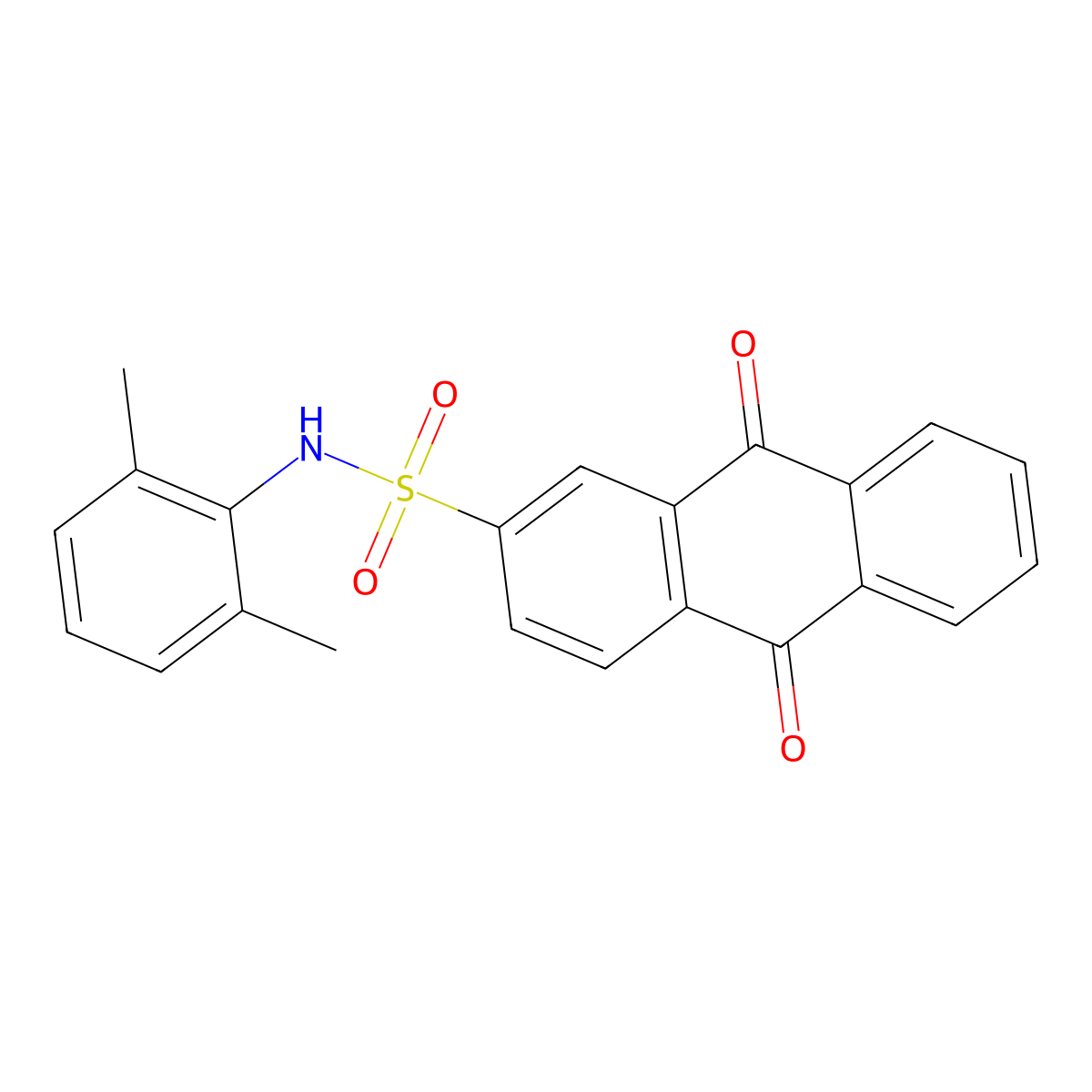 N-(2,6-dimethylphenyl)-9,10-dioxo-9,10-dihydroanthracene-2-sulfonamide molecular structure, CAS 401629-50-3