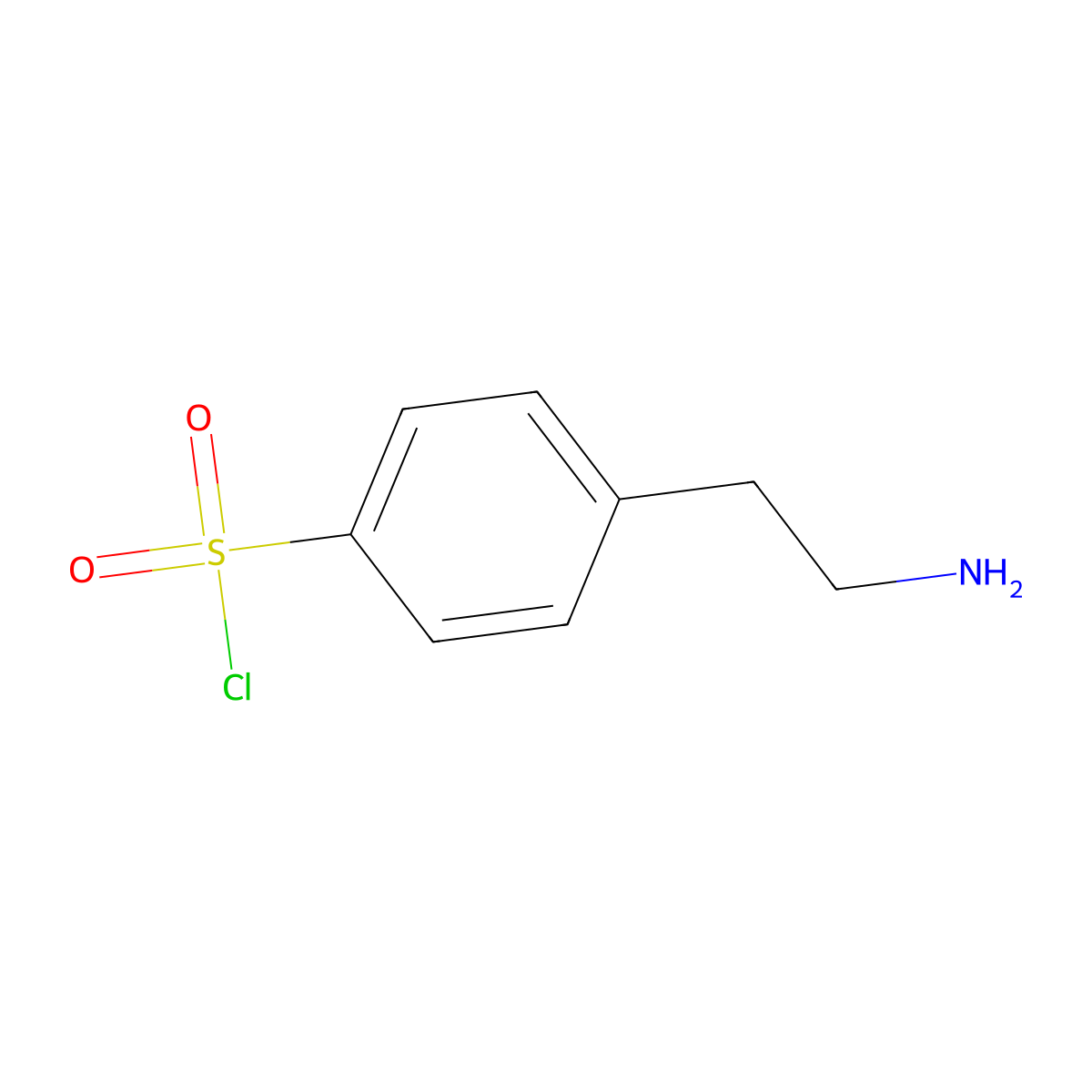 4-(2-Aminoethyl)benzene-1-sulfonyl chloride molecular structure, CAS 401631-01-4