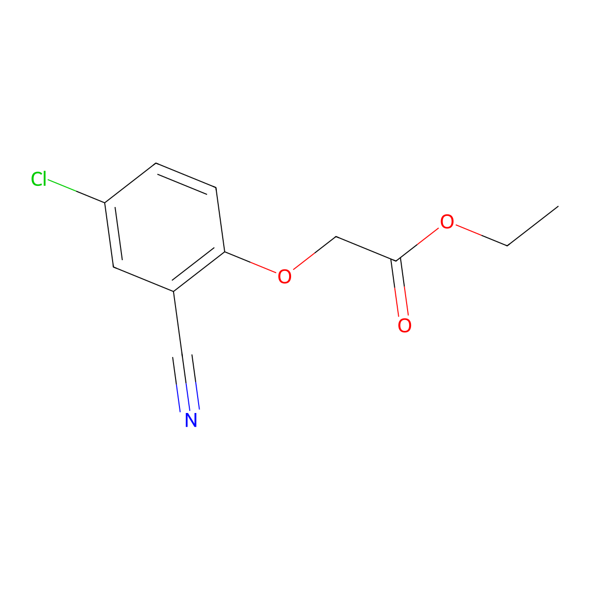 Ethyl 2-(4-chloro-2-cyanophenoxy)acetate molecular structure, CAS 401631-70-7