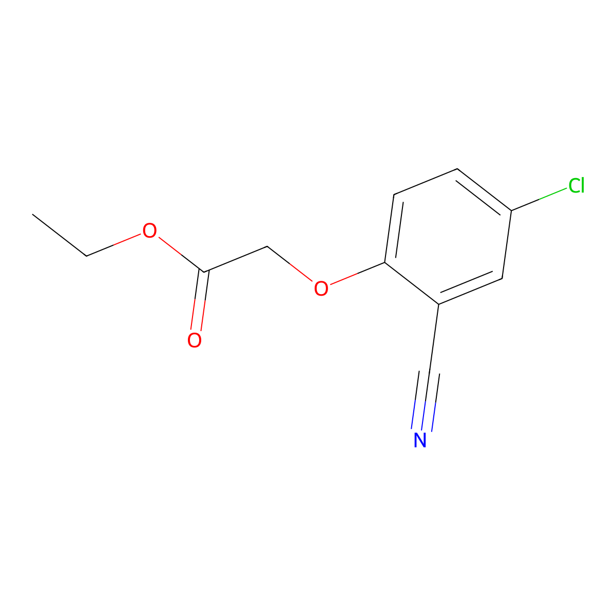 Ethyl 2-(4-chloro-2-cyanophenoxy)acetate molecular structure, CAS 401631-70-7