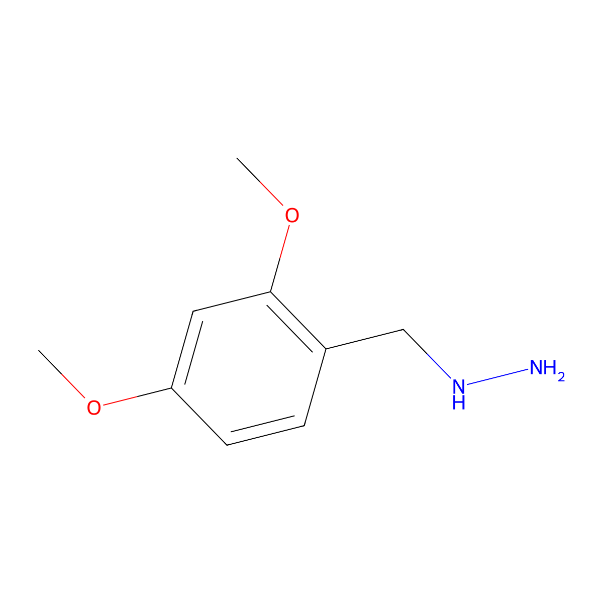 (2,4-Dimethoxyphenyl)methylhydrazine molecular structure, CAS 401633-35-0