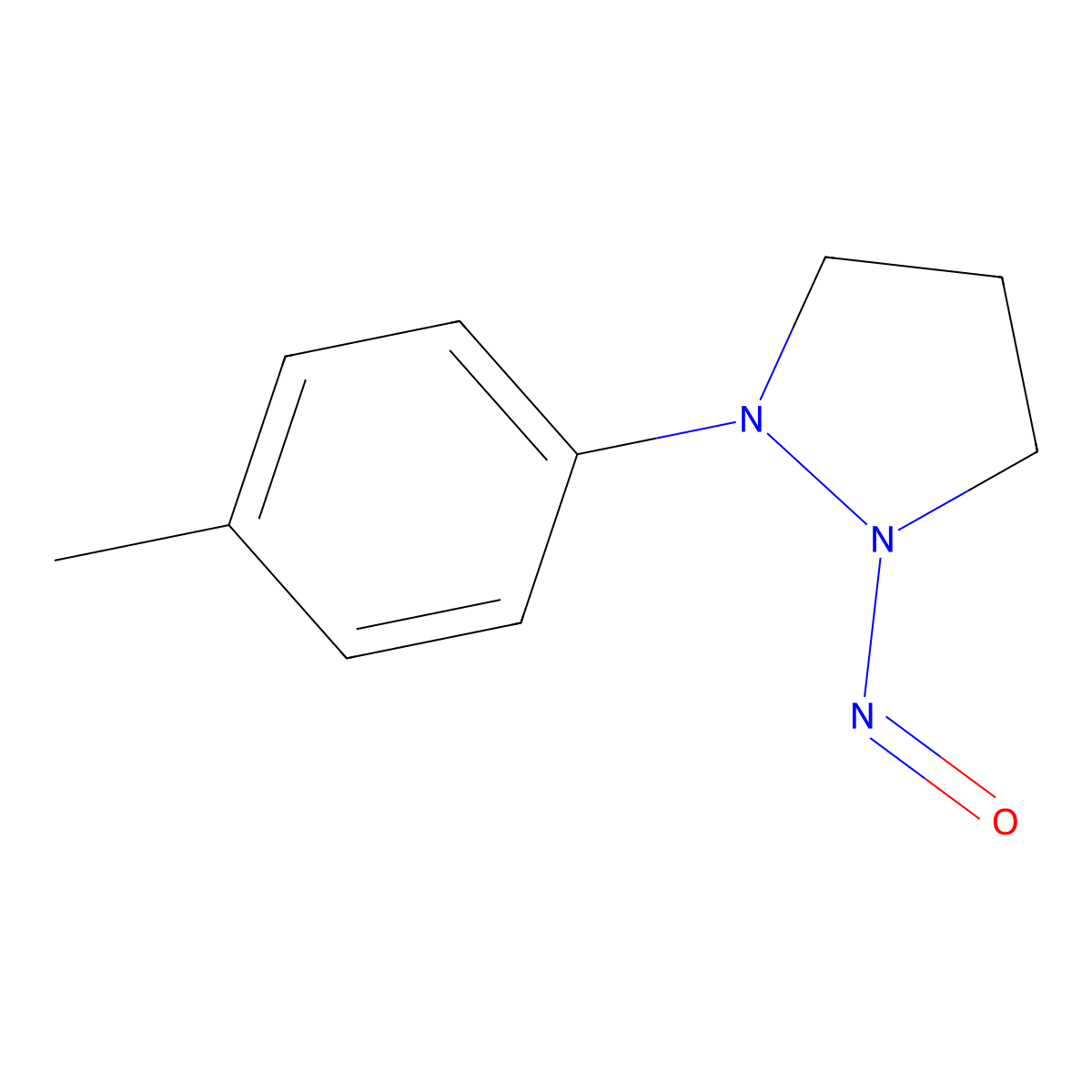 2-(4-Methylphenyl)-1-nitrosopyrazolidine molecular structure, CAS 401633-36-1