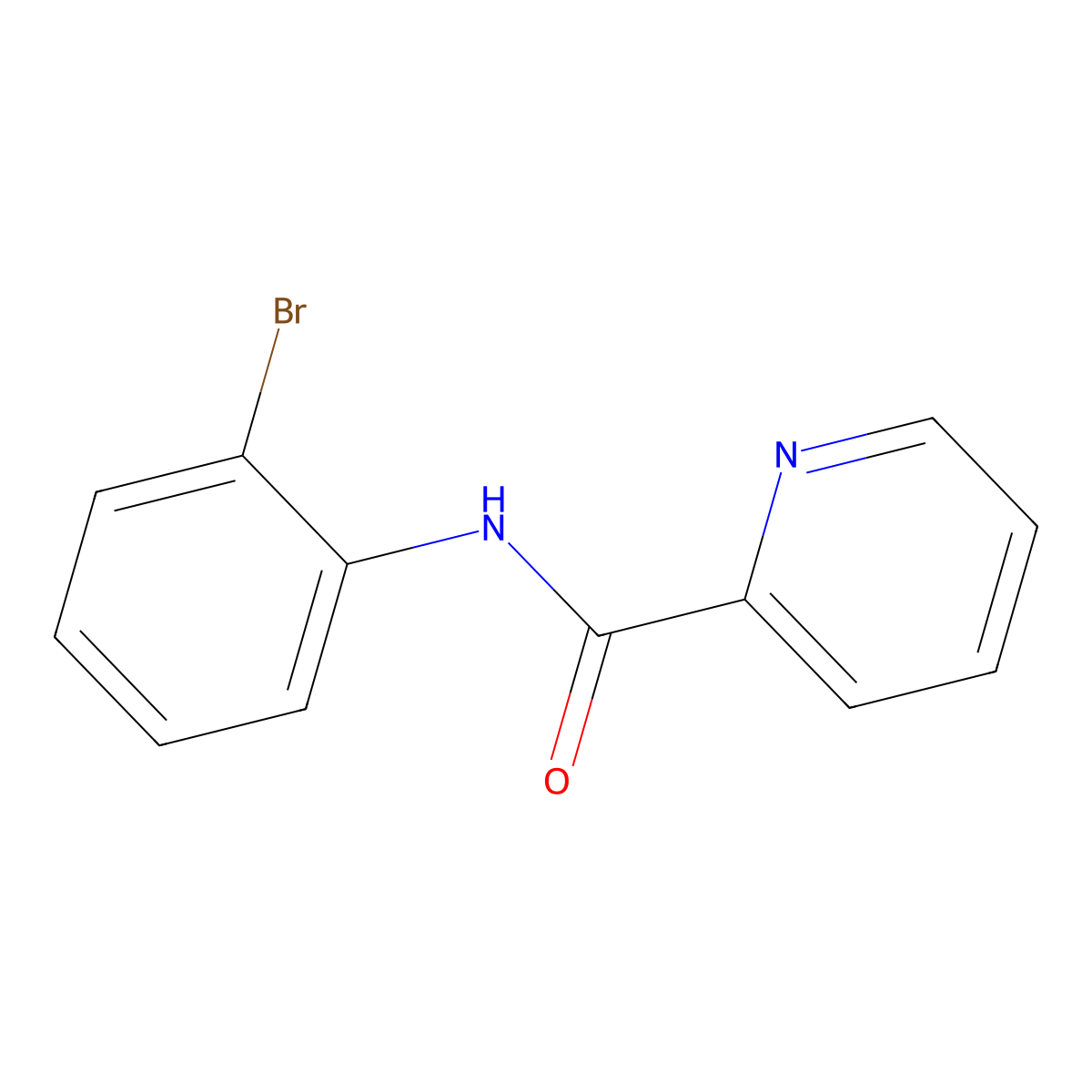N-(2-bromophenyl)pyridine-2-carboxamide molecular structure, CAS 401634-89-7