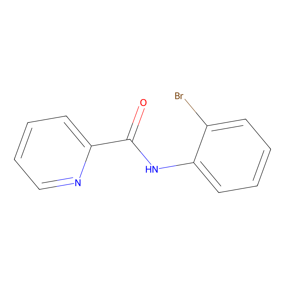 N-(2-bromophenyl)pyridine-2-carboxamide molecular structure, CAS 401634-89-7