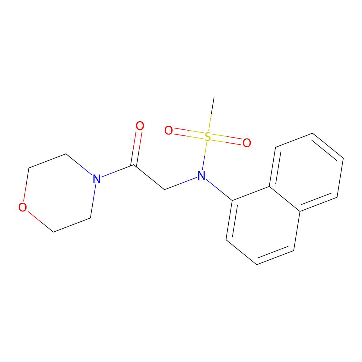 N-(2-morpholin-4-yl-2-oxoethyl)-N-naphthalen-1-ylmethanesulfonamide molecular structure, CAS 401634-96-6