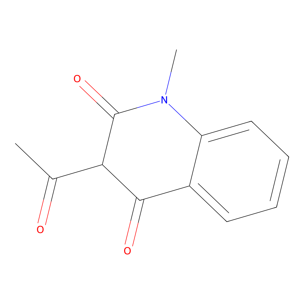 3-Acetyl-1-methyl-2,4(1H,3H)-quinolinedione molecular structure, CAS 401635-56-1
