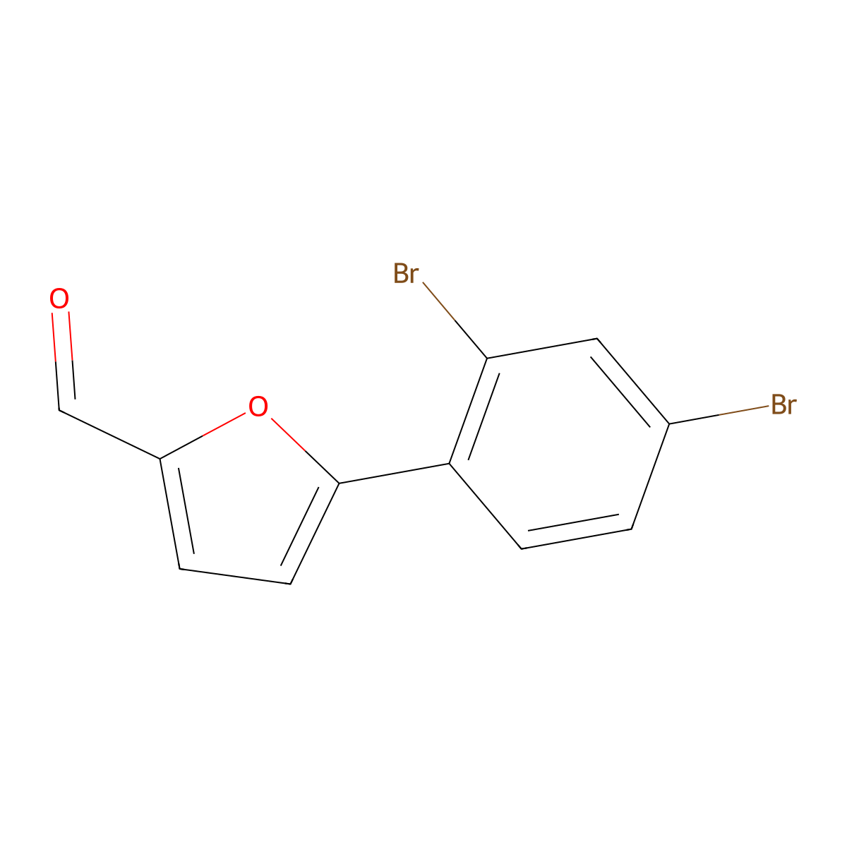 5-(2,4-Dibromophenyl)furan-2-carbaldehyde molecular structure, CAS 401636-41-7