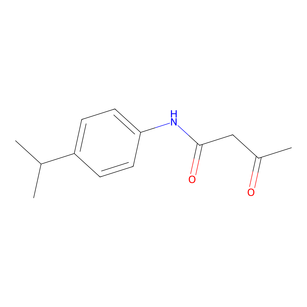 N-(4-isopropylphenyl)-3-oxobutanamide molecular structure, CAS 401639-34-7
