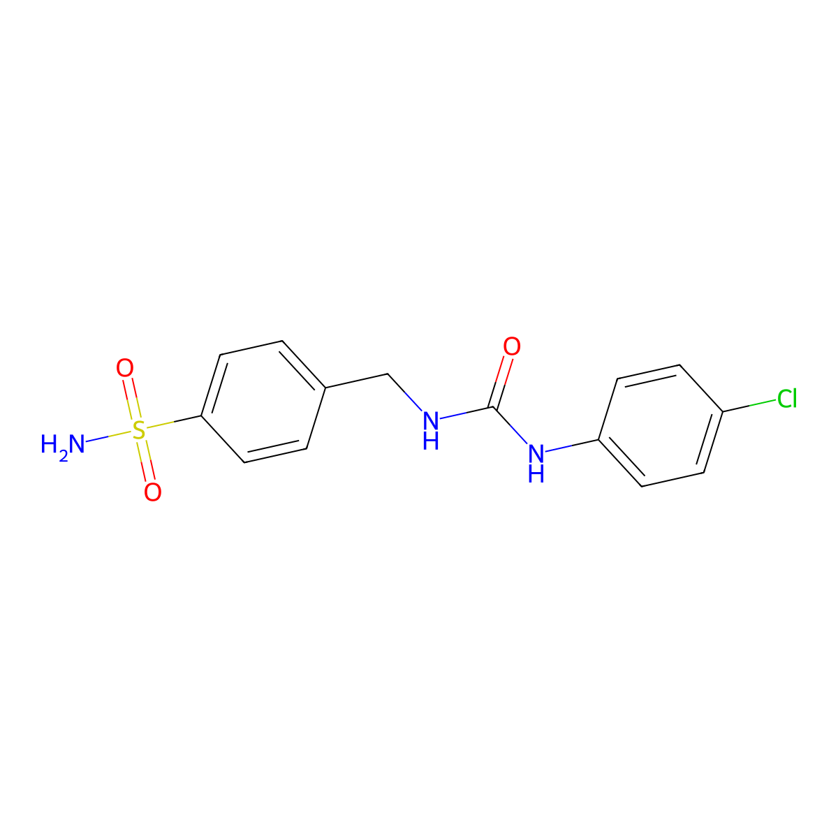 1-(4-Chlorophenyl)-3-[(4-sulfamoylphenyl)methyl]urea molecular structure, CAS 401639-80-3