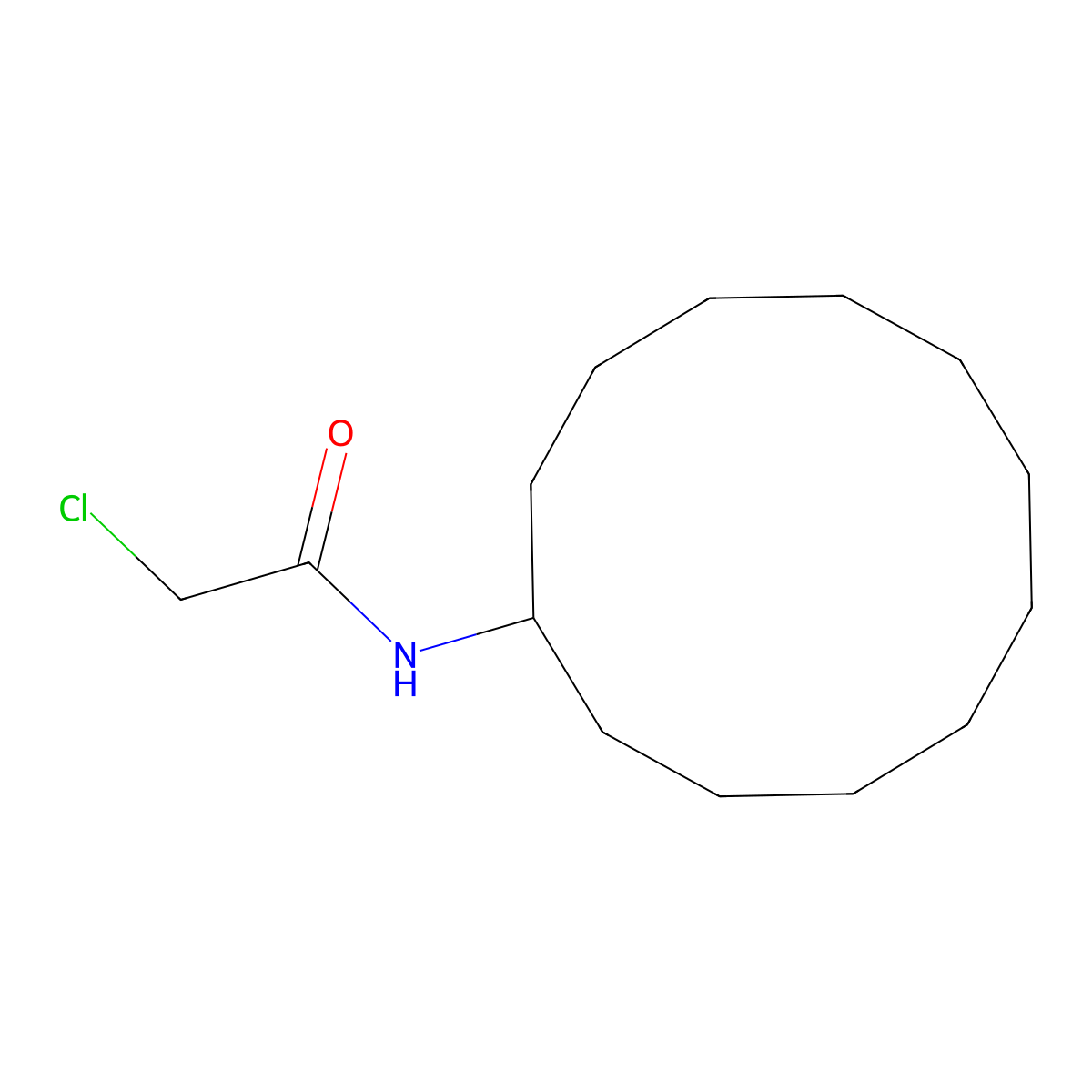 2-chloro-N-cyclododecylacetamide molecular structure, CAS 401640-81-1