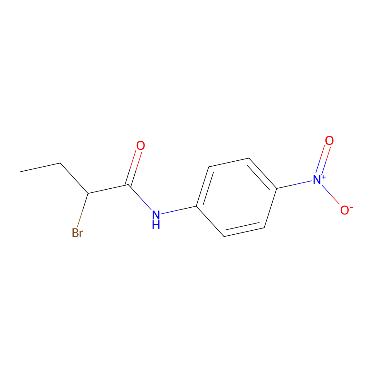 2-bromo-N-(4-nitrophenyl)butanamide molecular structure, CAS 401640-94-6