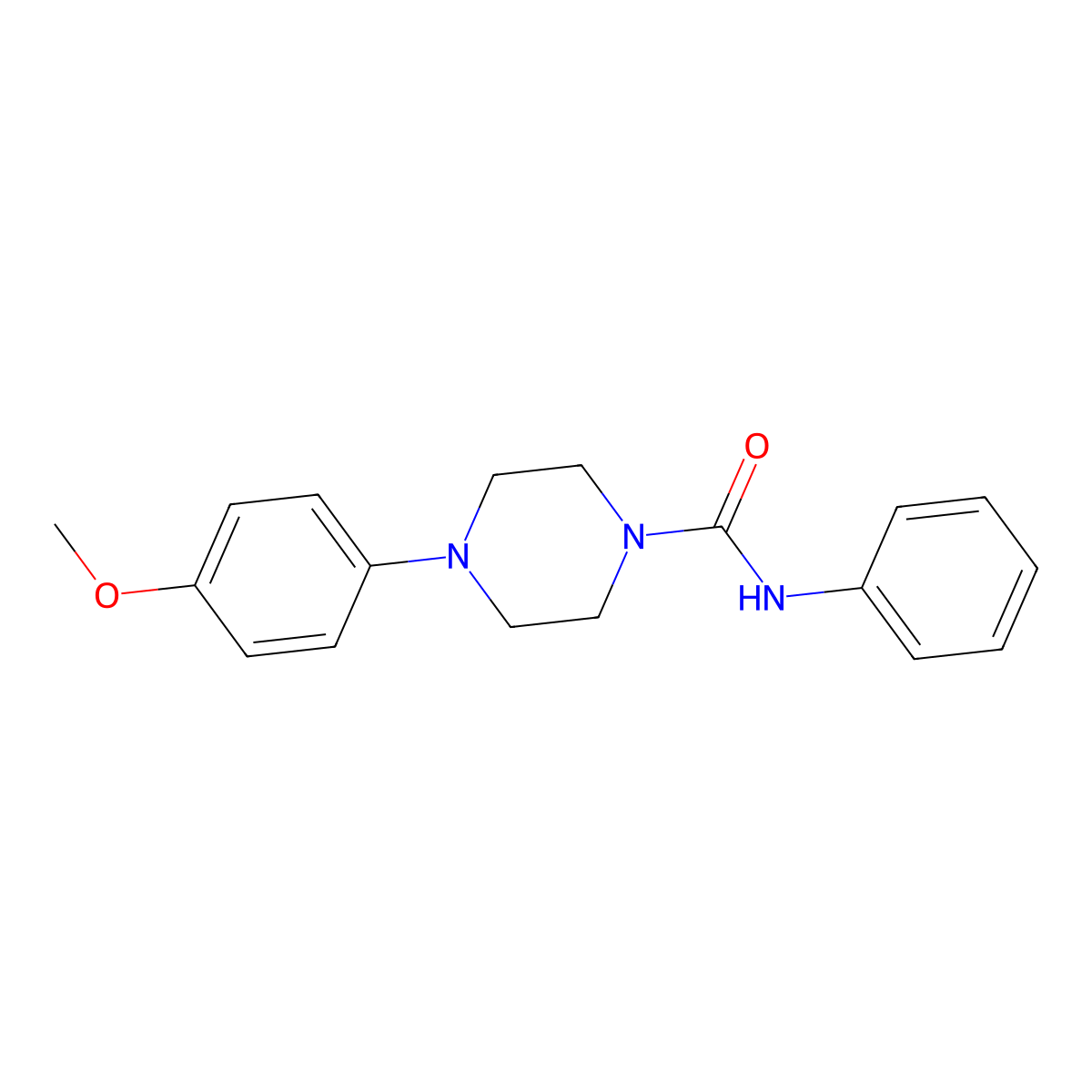 4-(4-methoxyphenyl)-N-phenylpiperazine-1-carboxamide molecular structure, CAS 401640-99-1