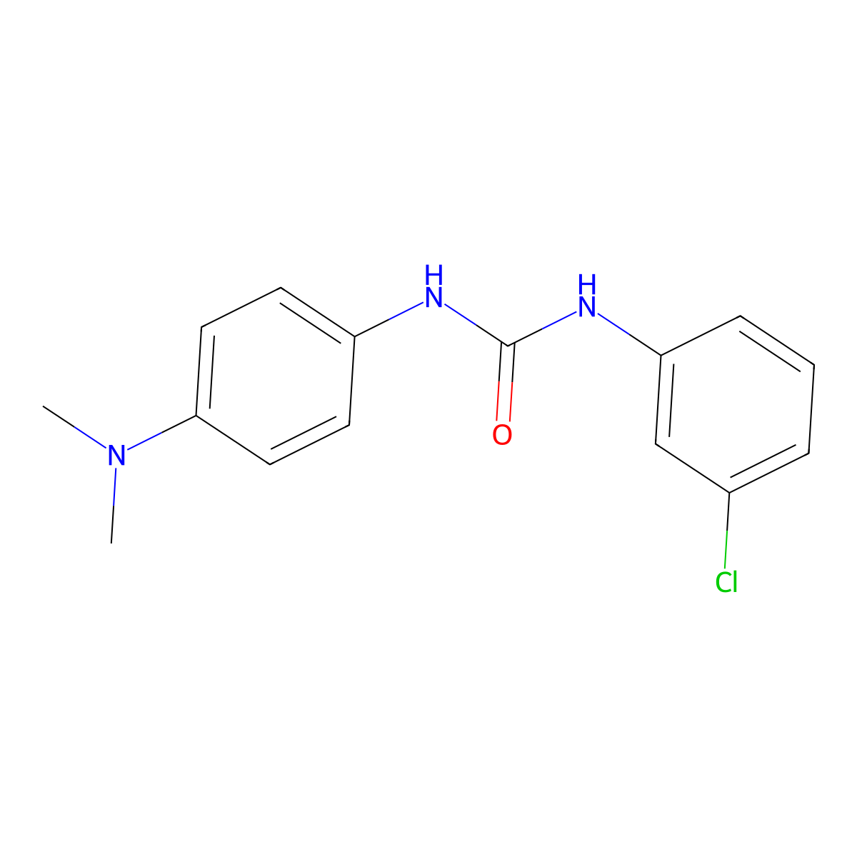 N-(3-chlorophenyl)-N'-[4-(dimethylamino)phenyl]urea molecular structure, CAS 401641-49-4